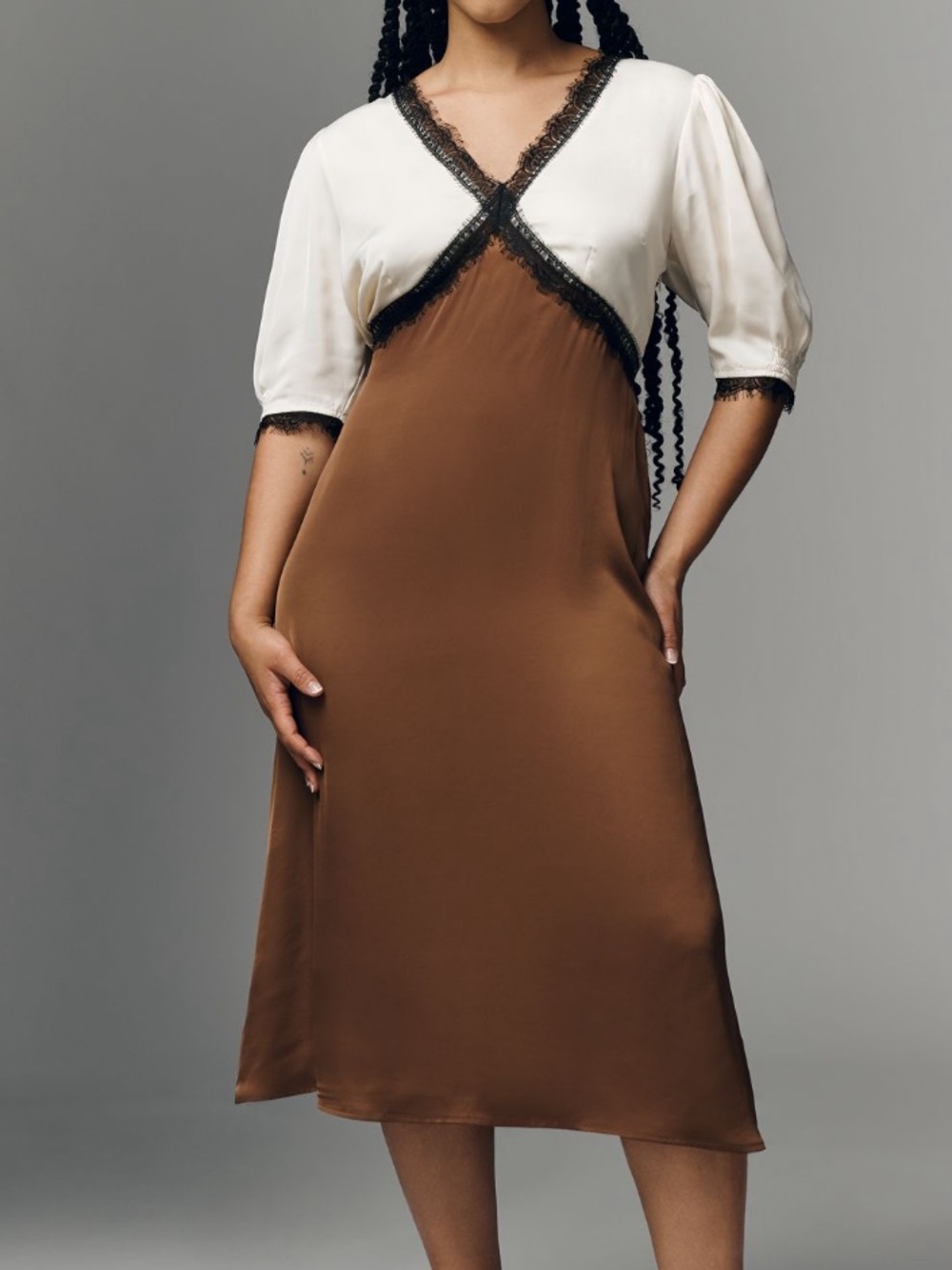 Anthropologie midi dress, NWT sz xxs - Picture 2 of 5